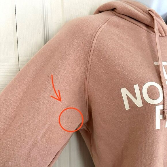 The North Face Hoodie Sweatshirt Pullover Logo Blush Pink Womens Small - Picture 7 of 10